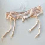 Victoria's Secret NWT  OCEAN ANGELS Lace Garter Belt M/L Light Pink Nude Photo 0