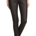 Black High Waisted Faux Leather Stretch Jeans Sz Large Photo 1