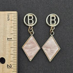 None Pink B Gold Diamond Dangle Stud Hook Boho Retro Earrings Fashion Jewelry E32 Photo 3