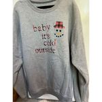 Boutique Baby It’s Cold Outside Grey Crewneck Sweatshirt Size Large Photo 1