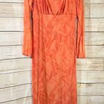 Opening Ceremony midi sheath dress mesh long sleeves lettuce trim Size Medium Photo 1