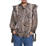 ZARA Snakeskin Print Top Photo 0