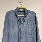 Cloth & Stone Anthropologie Chambray Tencel Button Down Shirt Sz M Photo 2