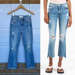 MOTHER SUPERIOR DENIM Insider crop step fray jeans in We Are Castaways blue 23 Photo 2