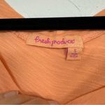 Fresh Produce  Orange Cotton Mini Dress Womens S Short Sleeve Casual Beachy Hike Photo 4