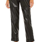 Alice + Olivia  Liliana Black Vegan Leather Faux Leather Paperbag Pants Size XS Photo 0