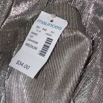 Maurice's Metallic shiny skirt silver gold shine size medium Photo 5