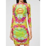 Philipp Plein Short Dress Baroque Size M SKULL Bodycon Designer Retails $1450 Yellow Size M Photo 7