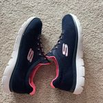 Skechers  Summits Cool Slip On Sneakers Bungee Laces Women's Size 8.5 Navy Pink Photo 8