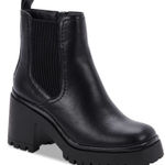 Aqua College Black Chunky Heel Ankle Boots Size 9.5 Photo 0