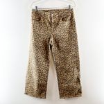 American Eagle  Stretch Leopard High-Rise Stovepipe Ankle Straight Jeans Brown 8 Photo 4