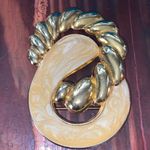 DAY LOR Vintage Enamel & Gold Tone Belt Buckle Gold Photo 2