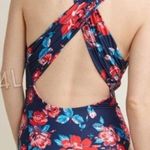 Modcloth High Dive by Red Pink Swimsuit One Piece Floral V-Neck Size Medium M Photo 1