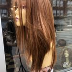 Copper brown Long Freepart Wig Swisslace lacefront Photo 1