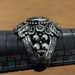 Sterling Silver Amethyst Ring Womens Size 7 Ornate Floral Boho Photo 3