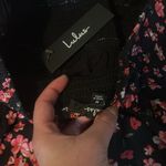 Lulus Black Floral Backless Long Sleeve Romper Photo 7