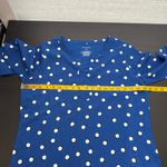 Van Heusen  Blue Polka Dot V-Neck Pullover Career Blouse Women's Size Small Photo 6