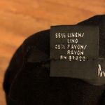 August Silk Sportswear Linen Blend Cropped Wide Leg Culotte Pants Black 8 Photo 5