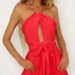 Hello Molly Red Halter Romper  Photo 0