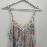 Unbranded Vintage Pink Blue Floral Nightgown Dress Lace Coquette Size Large Photo 1