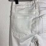 Paige Crisp White Distressed Skinny Jeans Photo 8