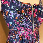 Charlotte Russe Navy and Pink Floral Top Small Photo 1