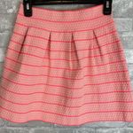 LM LULU Pink Striped Textured Skirt Size M Photo 0