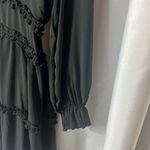Ruffle Black Mini Dress Open Back Size L Gothic Western Size L Photo 3