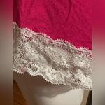 Jezebel Pink and White Lace Edges .Romper elastic waist adjustable straps Sz M Size M Photo 5