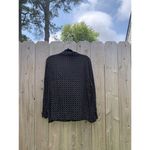 Josephine Chaus  Button Down Shirt Black Circle Long Sleeve Top Womens 14‎ Photo 4