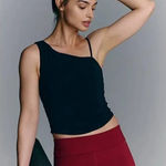 Free People Movement Black One Shoulder Ruched Tank Top | NWOT | Size M Size M Photo 0