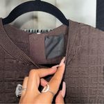 Givenchy 4G Monogram Knit Sheath Long Sleeve Dress in Chocolate Brown Photo 10