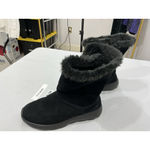 Skechers Womans Sketchers Goga Mat Comfort Pull On Winter Boot 6.5 Black Lined Photo 2