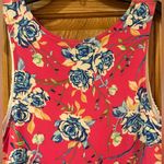 Gilli Maternity Bright Pink Floral Faux Wrap w/Tie Stretchy Maxi Dress Sz Small Pink Photo 9