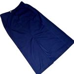 Vintage Design Navy Blue Long Skirt Lana Sport Women’s Size 14 Large Slit Detail Photo 2