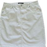 Roz & Ali Jean Skirt White Denim Jean Mini Skirt Size 4 Photo 10