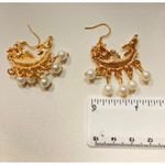 Exquisite Ming Dynasty imitation Pearl Earrings Resembling Asian Arowana new Gold Photo 2