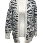 Mudd ZEBRA PRINT SUPER SOFT 2 POCKET CARDIGAN SWEATER SMALL Photo 1