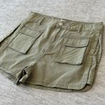 POL Womens Clothing Pocket Shorts Cotton Size Large Olive Green Minimalist Photo 1