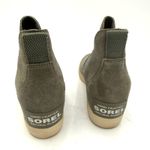 Sorel Women's Green Suede Out N About Slip-On Wedge Booties Size 8.5 Photo 6