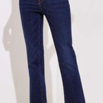Loft  EUC Women's Dark Wash Curvy Boot Cut Jeans Size 8 Photo 0
