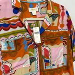 Maeve Anthropologie bon voyage loose maximalist short sleeve button down Photo 5