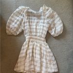 Sabo Skirt White Plaid Mini Dress Photo 2