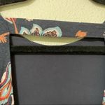 Ecote  Navy Blue Floral Bell Sleeve Mini Shift Dress Womens S Dark Moody Fall Photo 9