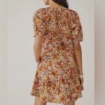 Pilcro and the Letterpress Anthropologie Pilcro Floral Tapestry Puff Sleeve Dress Size Small Photo 1