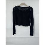 Dalia’s Rave Witchy Goth Retro Y2K Sheer Knit Cropped Top Women Medium Black Photo 1