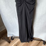 White Fox Boutique White Fox Women's Black Corset Bodice Cowl Neck Ruched Maxi Dress Size M Formal Photo 5