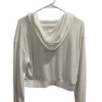 Gilly Hicks  White Cropped Zip-Up Hoodie - Size Medium‎ Photo 2