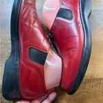 Munro  "Vail" Red Leather Zipper Slip-On Clog Shoes - Women's 10 Photo 7