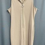 New Nicholas Paola Ribbed Stretch Jumpsuit Sz M taupe (b39.5) Size M Photo 0